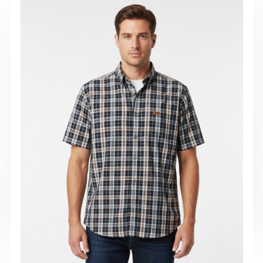 Carhartt Cotton Plaid Button Up Shirt Medium